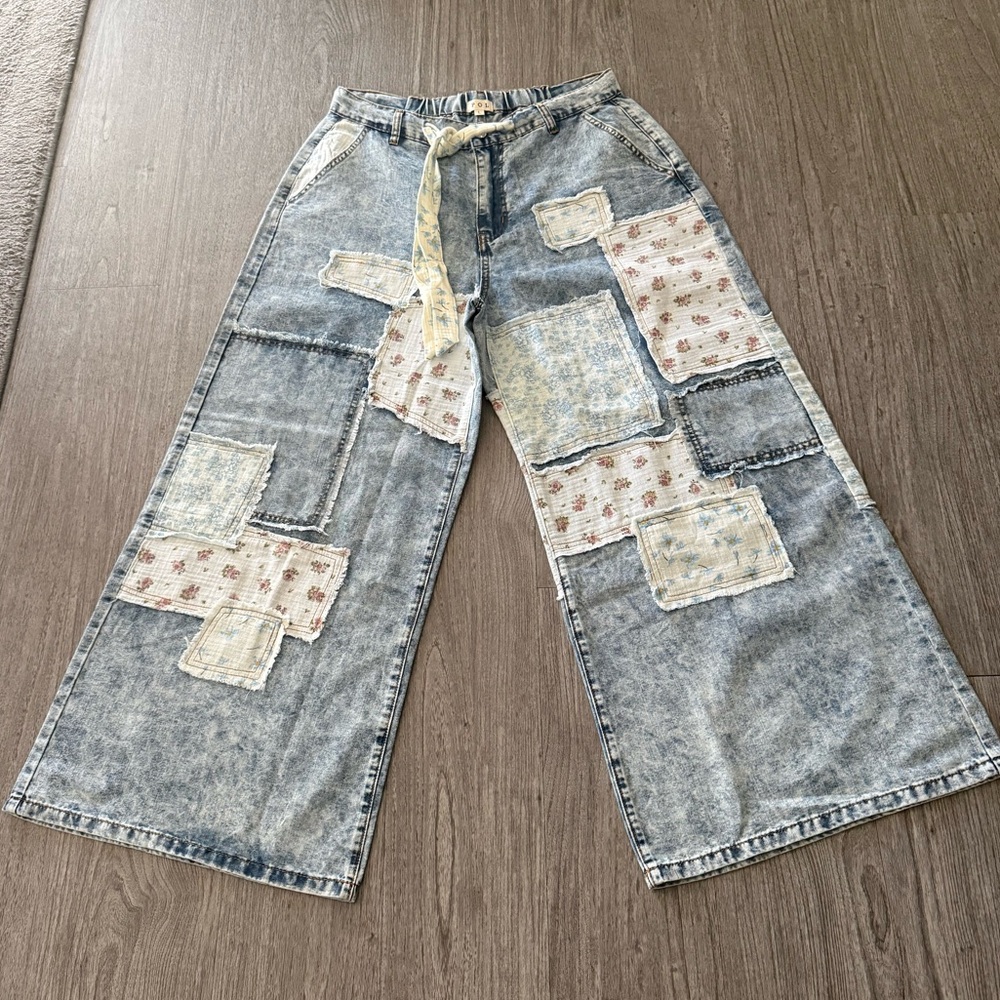 POL Patchwork Jeans NWOT - image 1